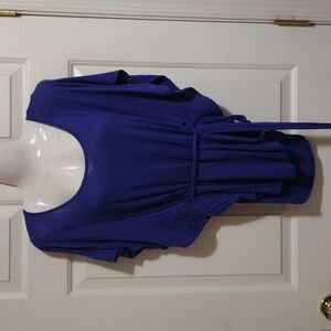 Body Central Y2K Royal Blue Belted Tunic Small